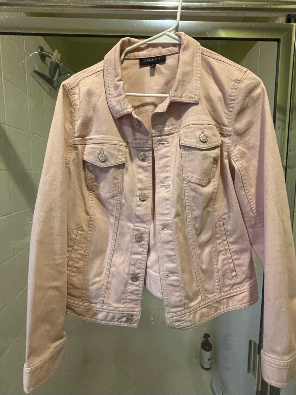 Talbots Soft Pink Denim Jacket - Women's Classic Jean Jacket